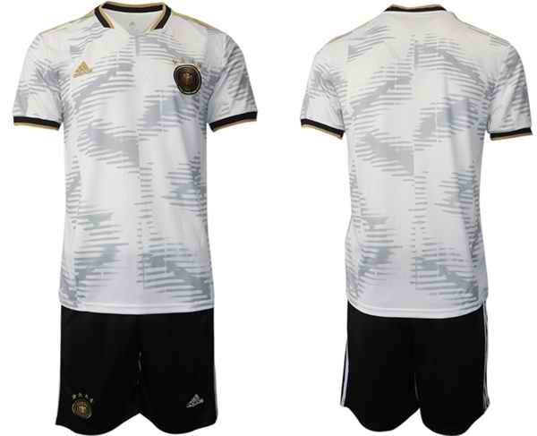 Men's Germany Custom White 2022 FIFA World Cup Home Soccer Jersey Suit