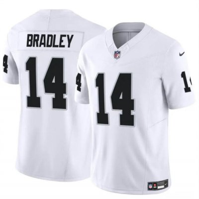 Youth Las Vegas Raiders #14 Carter Bradley White 2024 F.U.S.E Stitched Football Jersey