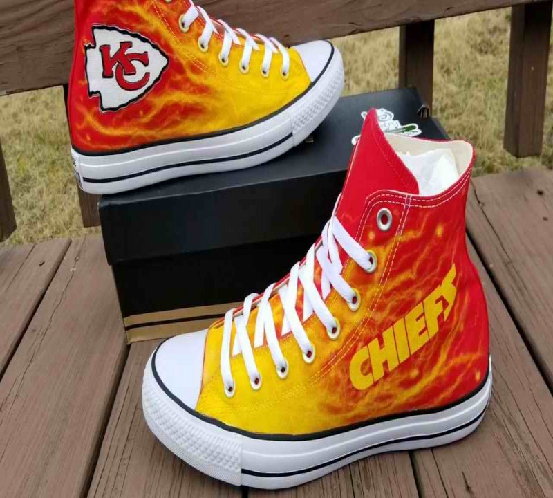 Kansas City Chiefs Repeat Print High Top Sneakers 006