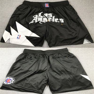 Men's Los Angeles Clippers Black Shorts (Run Small)