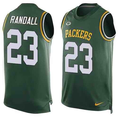 Nike Packers #23 Damarious Randall Green Team Color Men's Stitched NFL Limited Tank Top Jersey