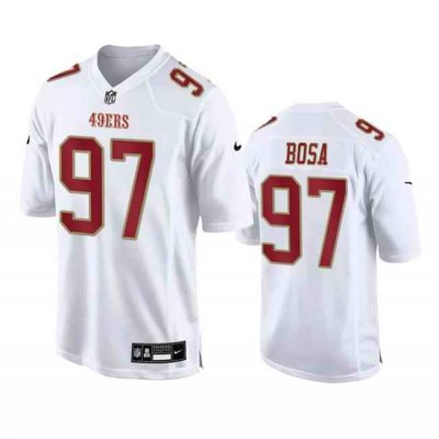 Men's San Francisco 49ers #97 Nick Bosa White Fashion Limited Stitched Game Football Jersey