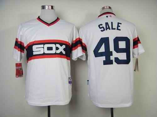 White Sox #49 Chris Sale White Alternate Home Cool Base Stitched MLB Jersey