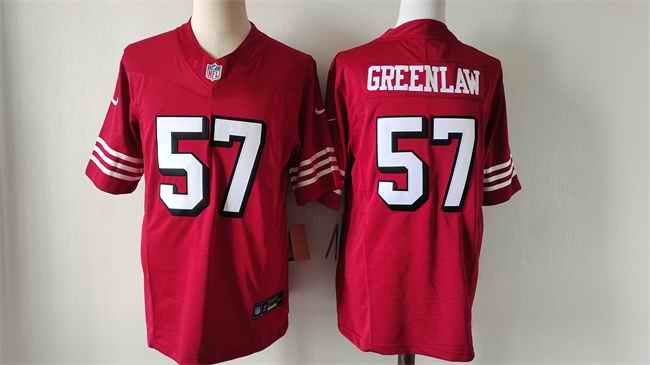 Men's San Francisco 49ers #57 Dre Greenlaw Red Alternate 2024 F.U.S.E. Vapor Untouchable Limited Stitched Football Jersey