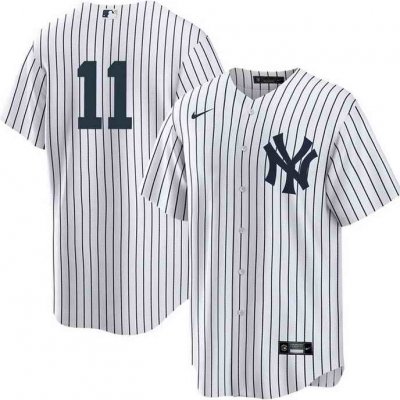 Men's New York Yankees #11 Anthony Volpe White Cool Base Stitched Baseball Jersey