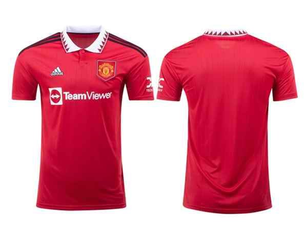 Men's Manchester United 2022/23 Red Home Soccer Jersey