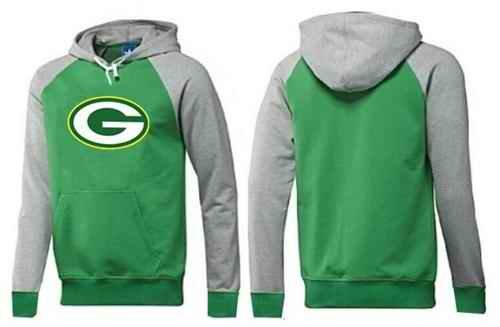 Green Bay Packers Logo Pullover Hoodie Green & Grey