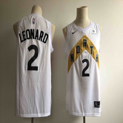 Men's Toronto Raptors #2 Kawhi Leonard White 2018/19 City Edition Swingman Stitched NBA Jersey