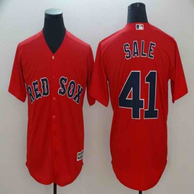 Men's Boston Red Sox #41 Chris Sale Majestic Scarlet Cool Base Player Stitched MLB Jersey