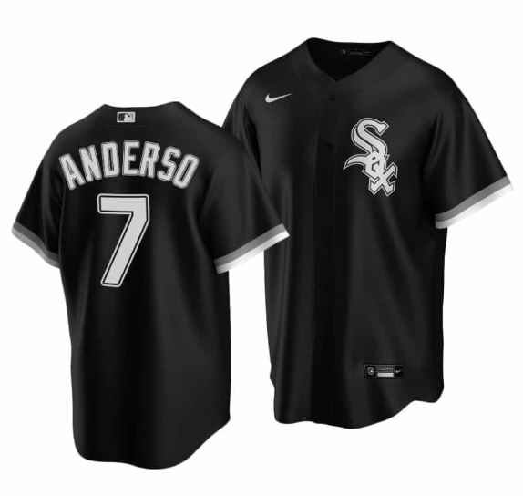 Youth Chicago White Sox #7 Tim Anderson Black Cool Base Stitched Jersey