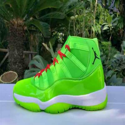 Men's Running weapon Air Jordan 11 Green Shoes 072