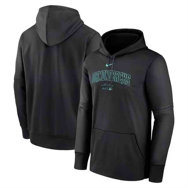 Men's Arizona Diamondbacks Black Collection Practice Performance Pullover Hoodie