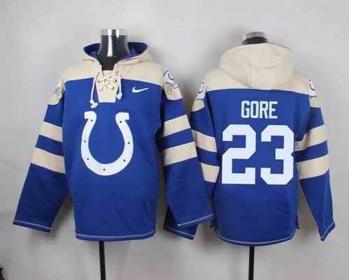 Nike Colts #23 Frank Gore Royal Blue Player Pullover NFL Hoodie