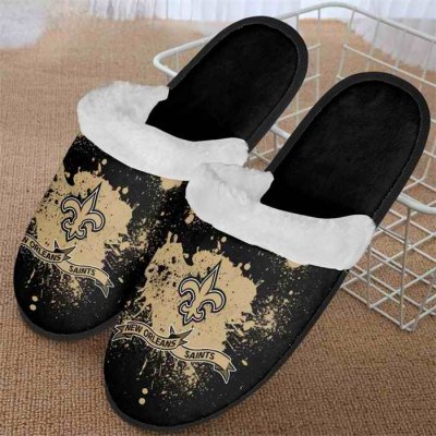 Men's New Orleans Saints Team Logo Staycation Slippers/Shoes(Pls check description for details) 002