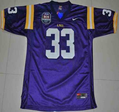 LSU Tigers #33 Odell Beckham Purple 2012 BCS Championship Patch Stitched NCAA Jersey