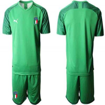 Men's Italy Blank Green Goalkeeper Soccer Jersey Suit