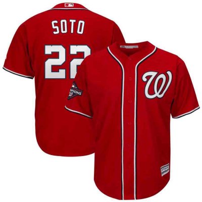 Men's Washington Nationals #22 Juan Soto Red 2019 World Series Bound Cool Base Stitched MLB Jersey