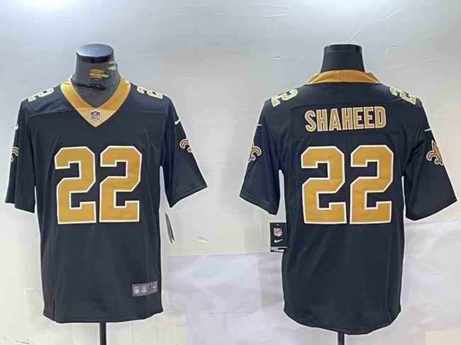 Men's New Orleans Saints #22 Rashid Shaheed Black Vapor Limited Stitched Football Jersey