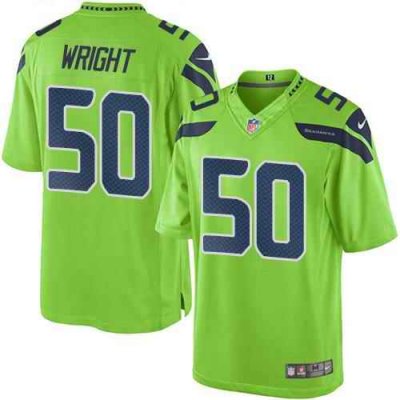 Nike Seahawks #50 K.J. Wright Green Youth Stitched NFL Limited Rush Jersey