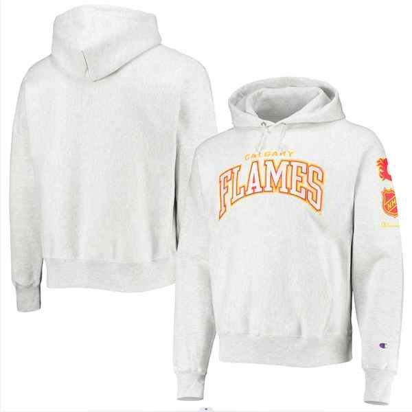 Men's Calgary Flames Champion Gray O&B Capsule II Pullover Hoodie