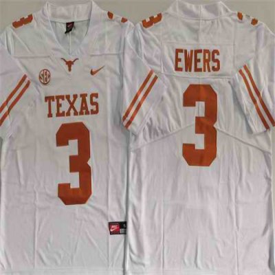 Men's Tennessee Vols #3 Quinn Ewers White Stitched Jersey