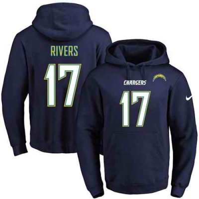 Nike Chargers #17 Philip Rivers Navy Blue Name & Number Pullover NFL Hoodie