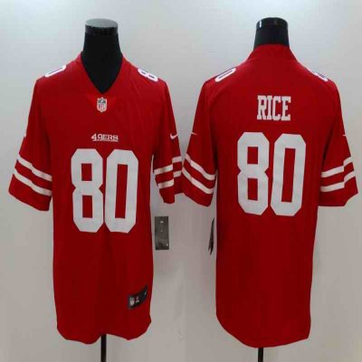 Men's San Francisco 49ers #80 Jerry Rice Red Vapor Untouchable Player Limited Jersey