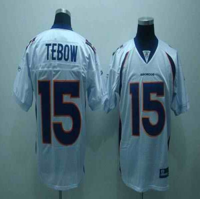 Broncos #15 Tim Tebow White Stitched Youth NFL Jersey