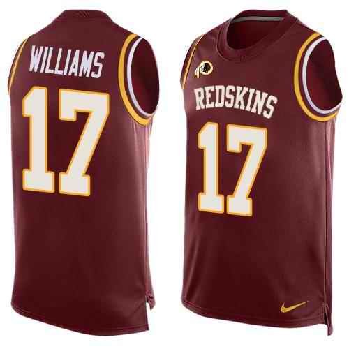 Nike Redskins #17 Doug Williams Burgundy Red Team Color Men's Stitched NFL Limited Tank Top Jersey