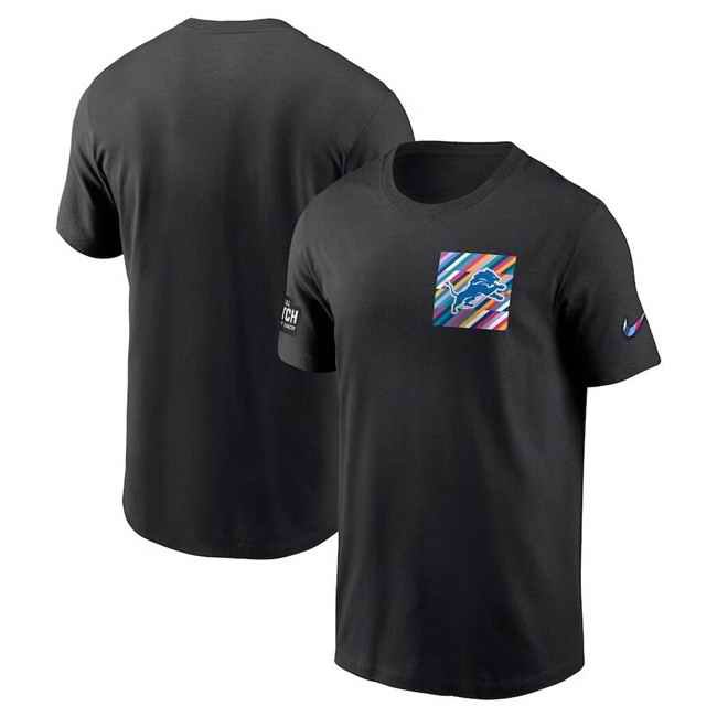 Men's Detroit Lions Black 2023 Crucial Catch Sideline Tri-Blend T-Shirt