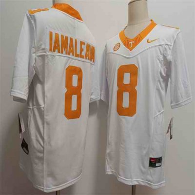 Men's Tennessee Volunteers #8 Nico Iamaleava White F.U.S.E Stitched Jersey