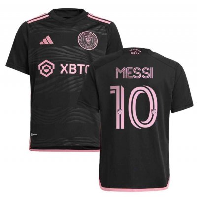 Men's Inter Miami CF #10 Lionel Messi Black Soccer Jersey