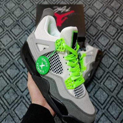 Women's Running weapon Air Jordan 4 Neon Shoes 017