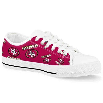 Men's San Francisco 49ers Low Top Canvas Sneakers 005