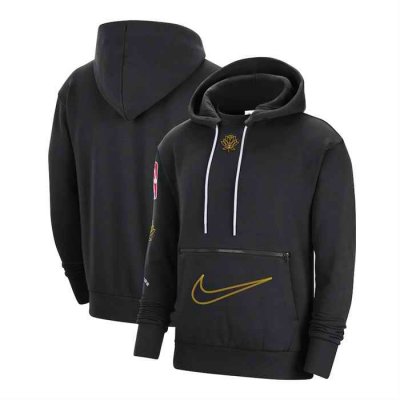 Men's Golden State Warriors Black 2022/23 City Edition Courtside Heavyweight Fleece Pullover Hoodie