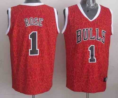 Bulls #1 Derrick Rose Red Crazy Light Stitched NBA Jersey