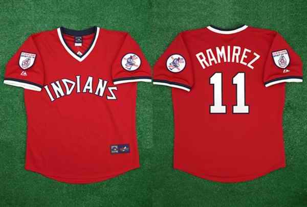 Youth Cleveland Guardians #11 Jose Ramirez Red Stitched Jersey