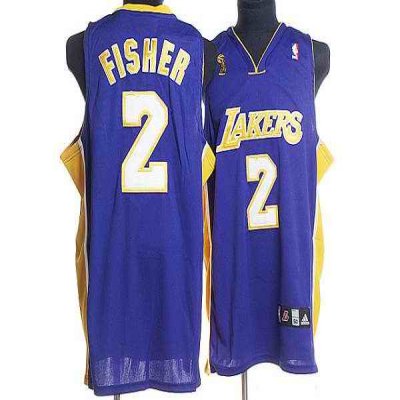 Lakers #2 Derek Fisher Stitched Purple NBA Jersey