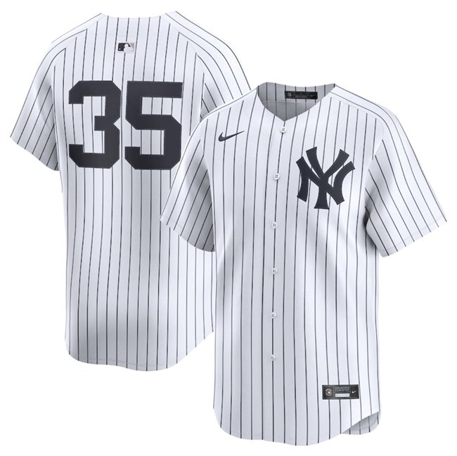 Men's New York Yankees #35 Cody Bellinger White 2024 Home Limited  Stitched Baseball Jersey