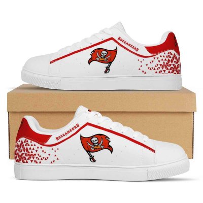 Women's Tampa Bay Buccaneers Low Top Leather Sneakers 003