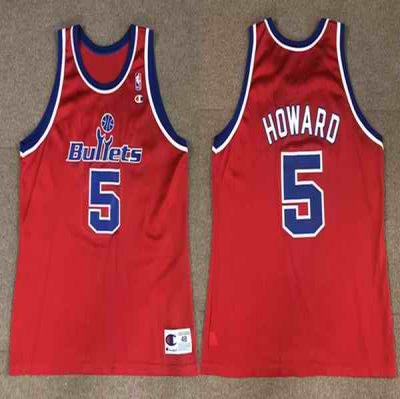 Men's Washington Wizards #5 Juwan Howard Red Stitched Jersey