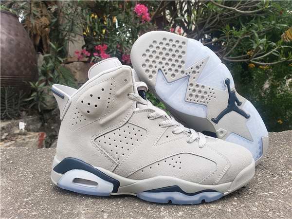 Men's Running Weapon Air Jordan 6 Grey  Shoes 049