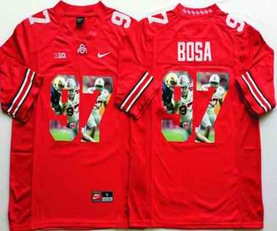 Buckeyes #97 Joey Bosa Red Player Fashion Stitched NCAA Jersey