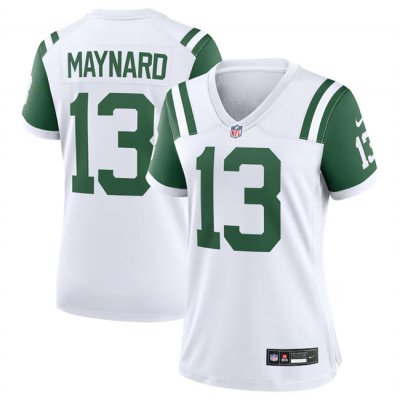 Women's New York Jets #13 Don Maynard White Classic Alternate Stitched Jersey(Run Small)