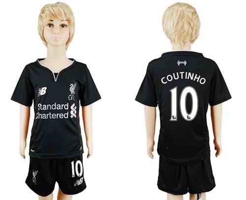 Liverpool #10 Coutinho Away Kid Soccer Club Jersey