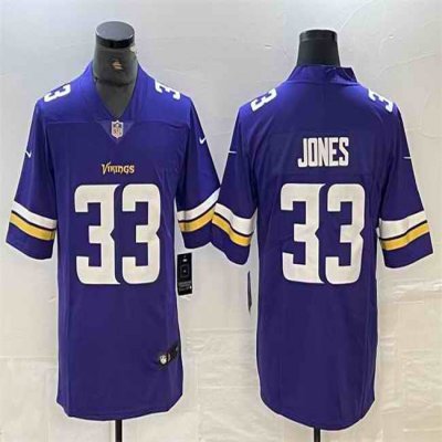 Men's Minnesota Vikings #33 Aaron Jones Purple Vapor Untouchable Limited Stitched Jersey