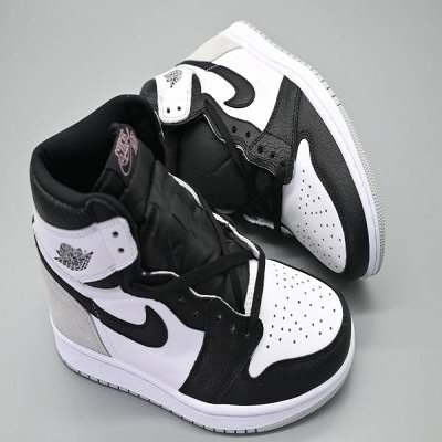 Men's Running Weapon Air Jordan 1 Black/White Shoes Top 0234