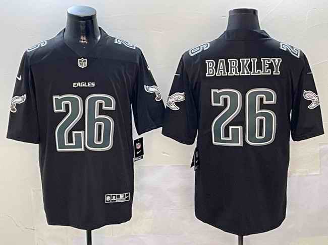 Men's Philadelphia Eagles #26 Saquon Barkley Black Fashion Vapor Untouchable Limited Stitched Football Jersey