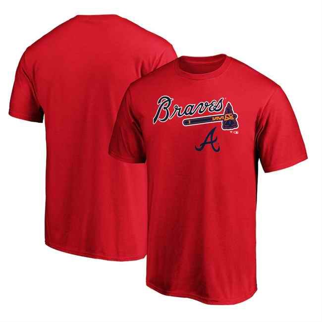 Men's Atlanta Braves Red T-Shirt'1pc Limited Per Order'