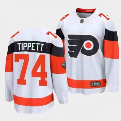 Men's Philadelphia Flyers #74 Owen Tippett White 2024 Stadium Series Stitched Jersey